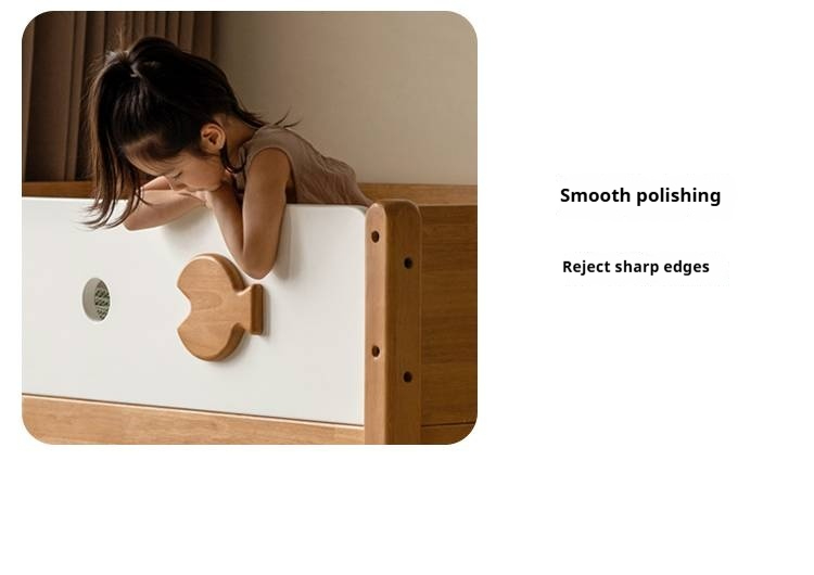 Rubberwood Children's Solid Wood Multifunctional Storage Loft Bed