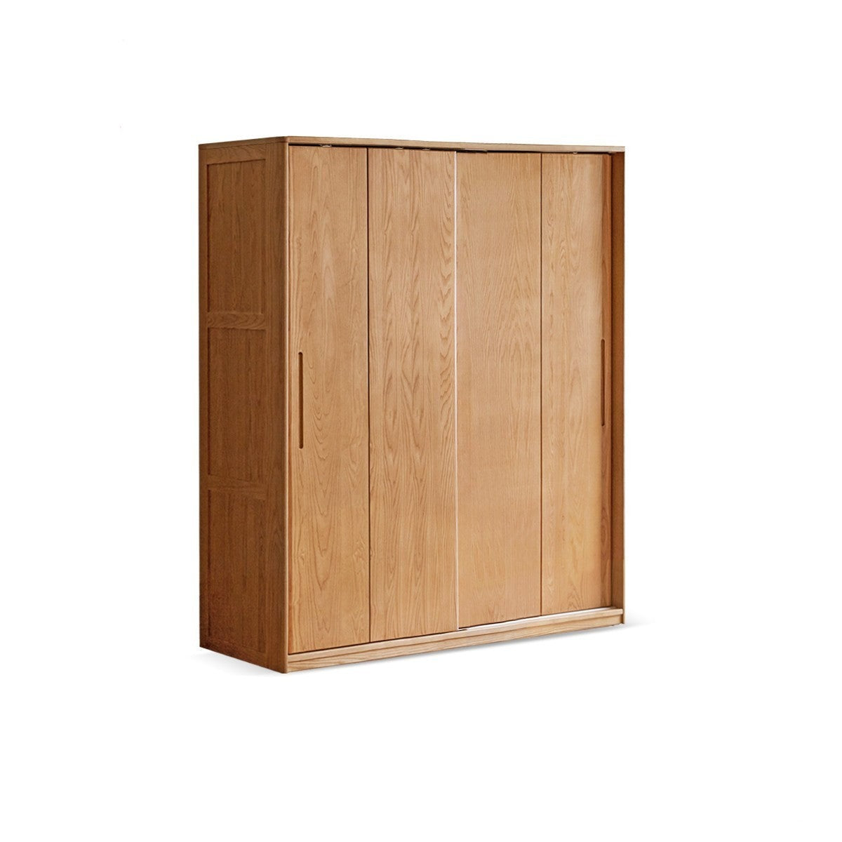 Oak, Ash Solid Wood Wardrobe Sliding Door.