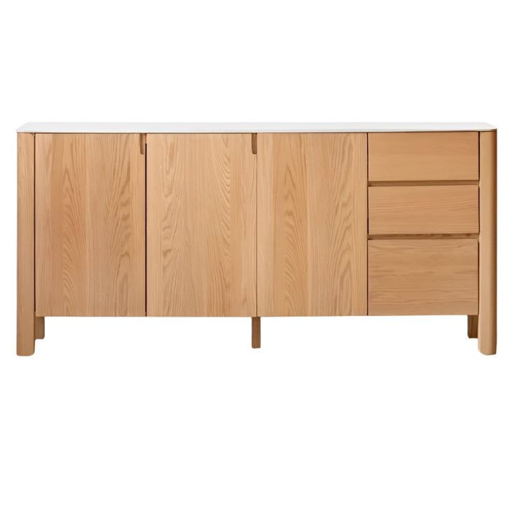 Oak Solid Wood Rock Board Dinner Cabinet