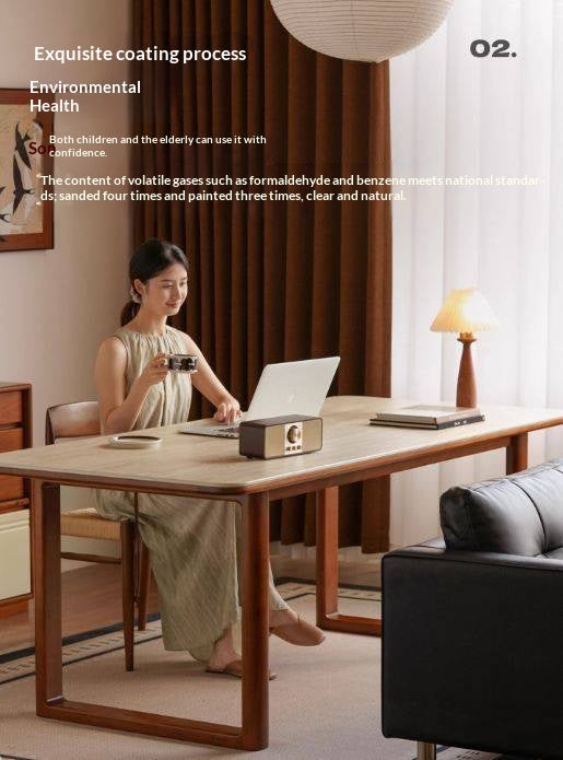 Tulipwood Solid Wood Antique Style Rock Board Dining Table