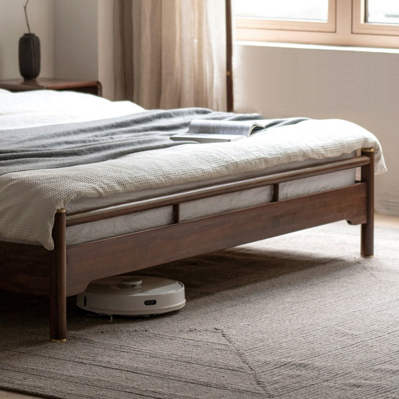Black Walnut, Ash Solid Wood Bed