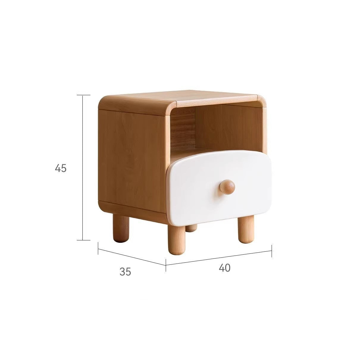 Beech Solid Wood Kid's Creative Nightstand