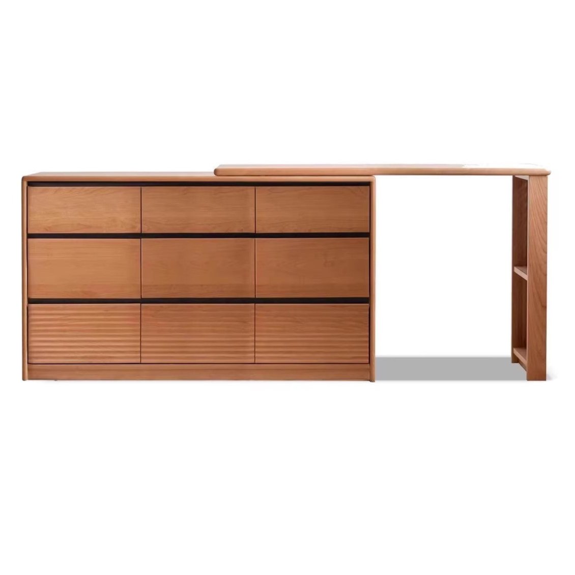 Cherry Solid Wood Retro Dressing Table.