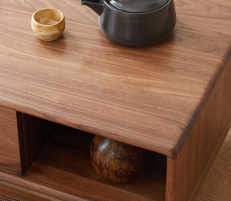 Black Walnut, Ash Solid Wood Modern Coffee Table