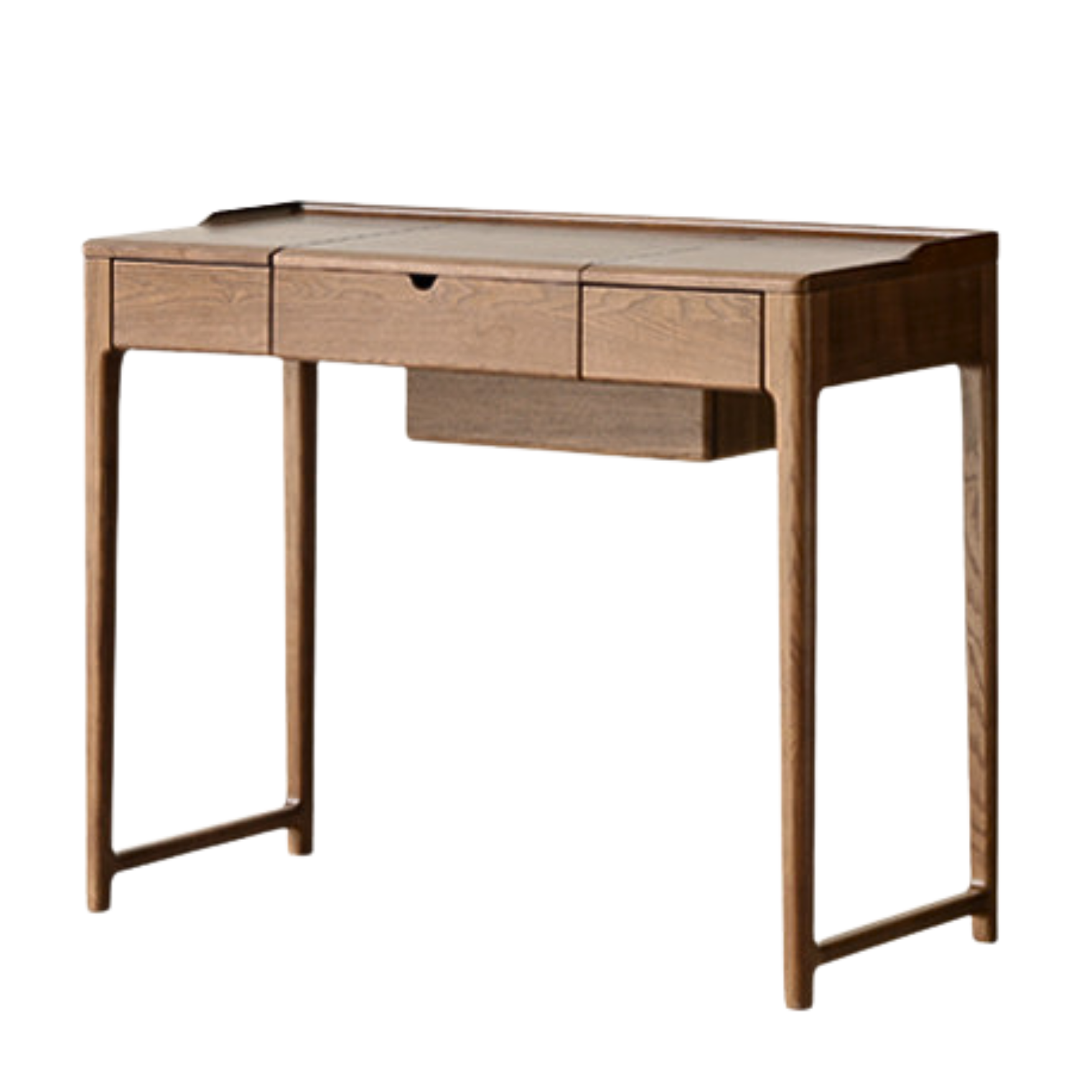 Ash Solid Wood Small Flip Vanity Table.