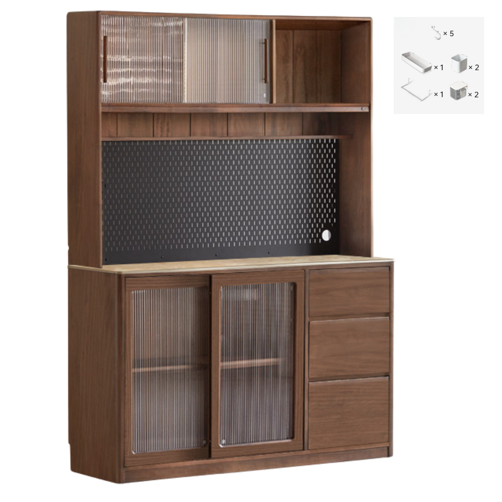 Sandalwood, Ash, White Ash Solid Wood Rock Board Modern Sideboard