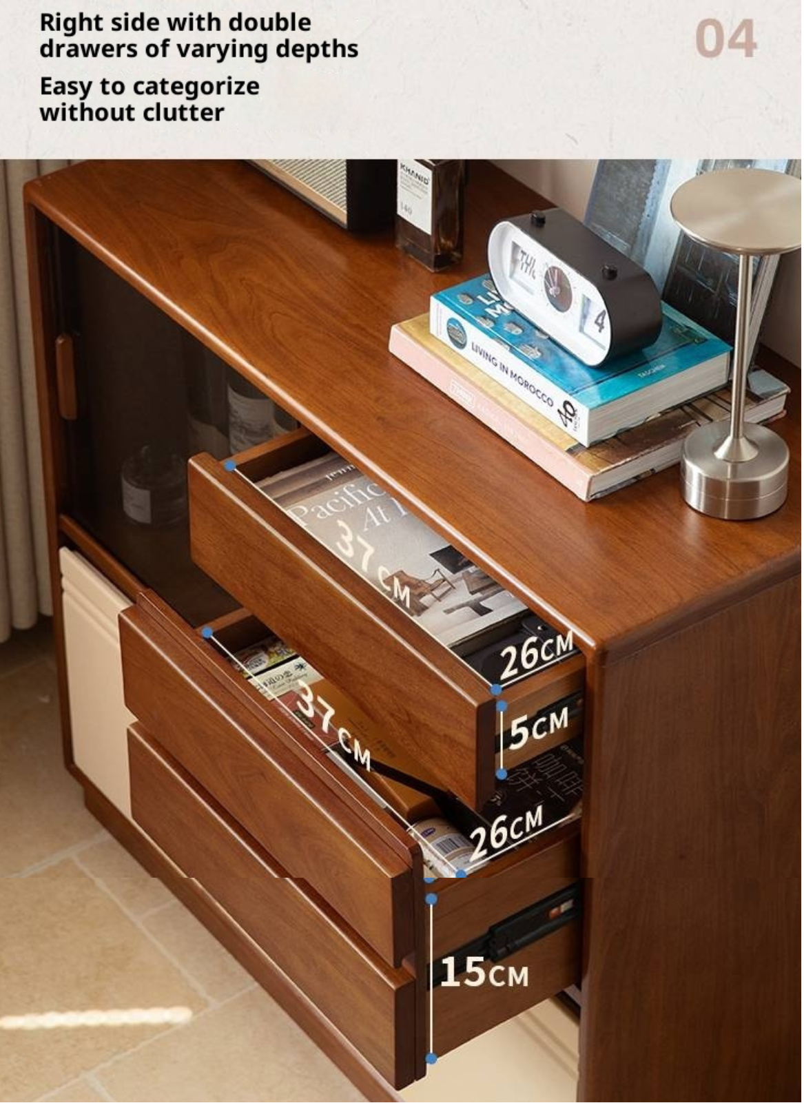Tulipwood Solid Wood Antique Style Storage Cabinet