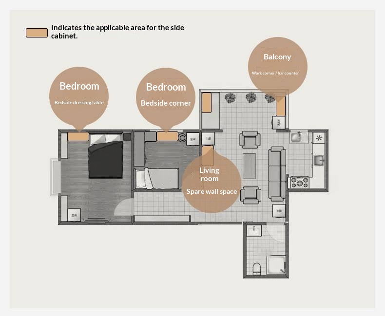 Poplar Solid Wood Italian Style Side Cabinet