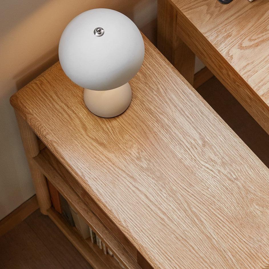 Oak, Ash Solid Wood Mobile Side Table