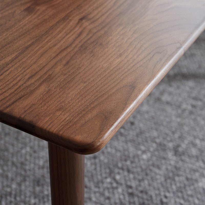 Black Walnut Solid Wood Rectangular Dining Table