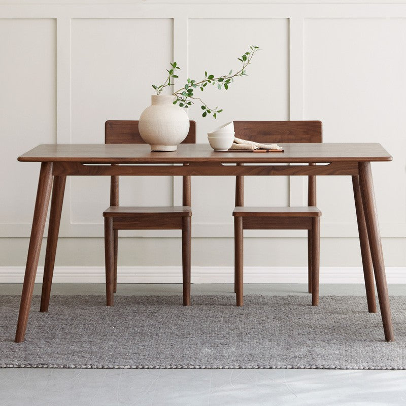 Black Walnut Solid Wood Rectangular Dining Table