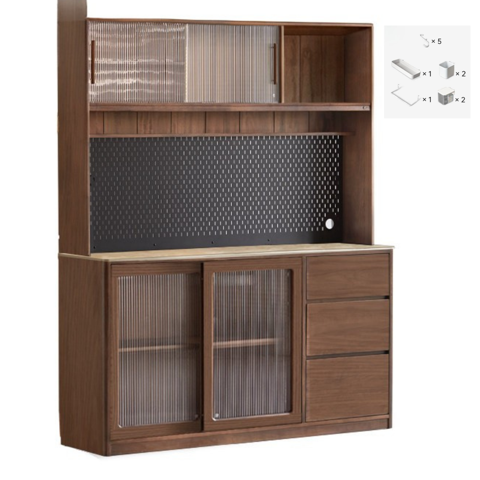 Sandalwood, Ash, White Ash Solid Wood Rock Board Modern Sideboard