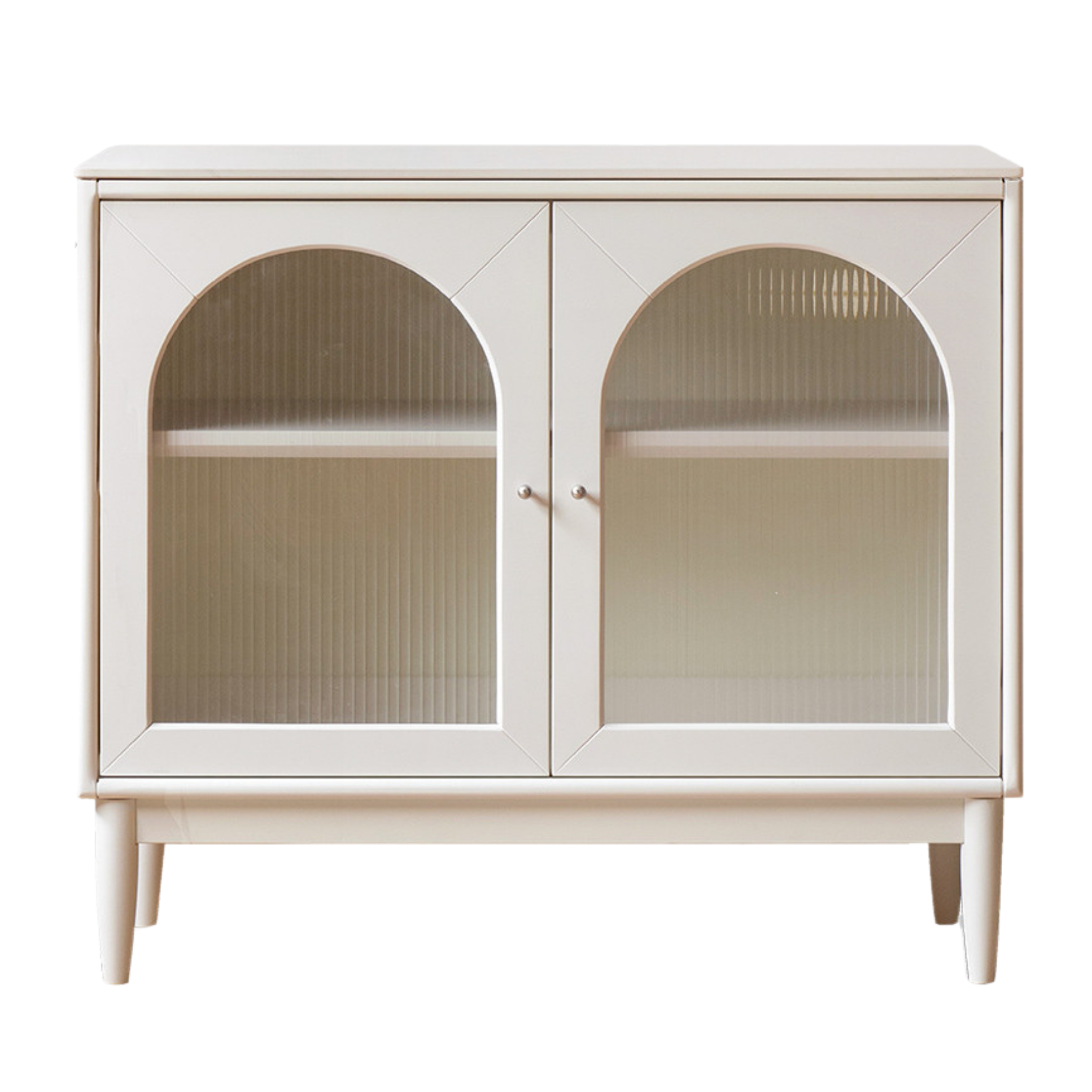 Poplar Solid Wood, Solid RubberWood French Cream Style Sideboard