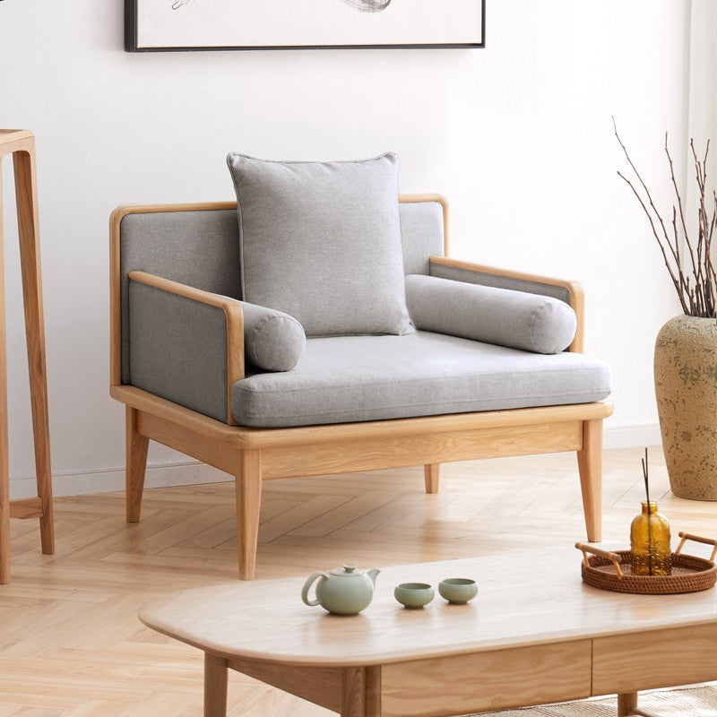 Ash Solid Wood Multifunctional Sofa,