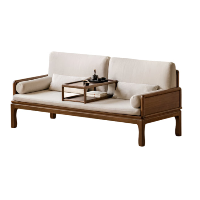 Black Walnut, Oak Solid Wood Dual Use Sofa,