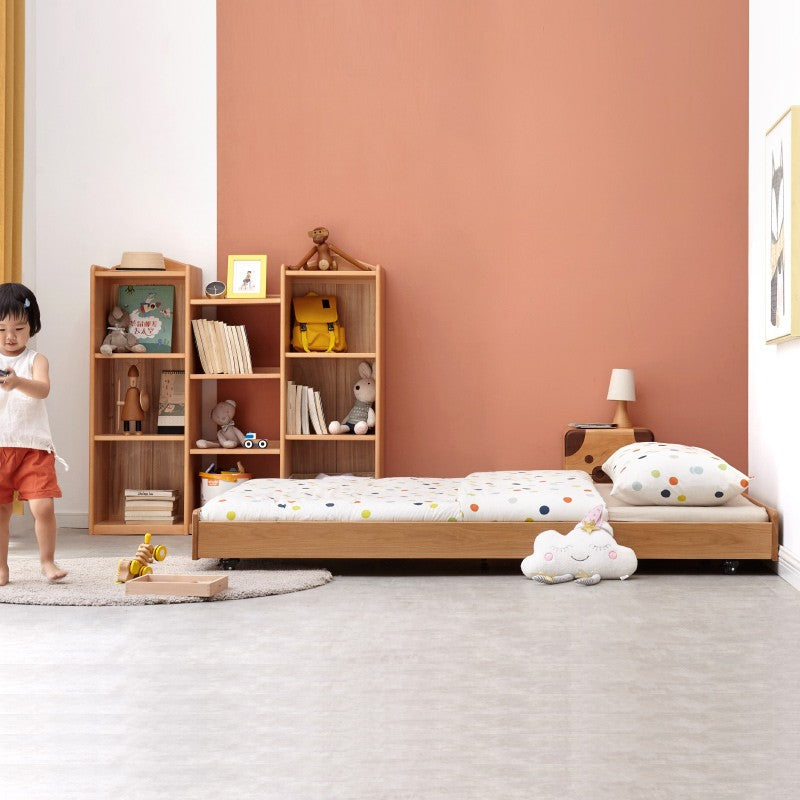 European Beech Solid Wood Storage Bookshelf