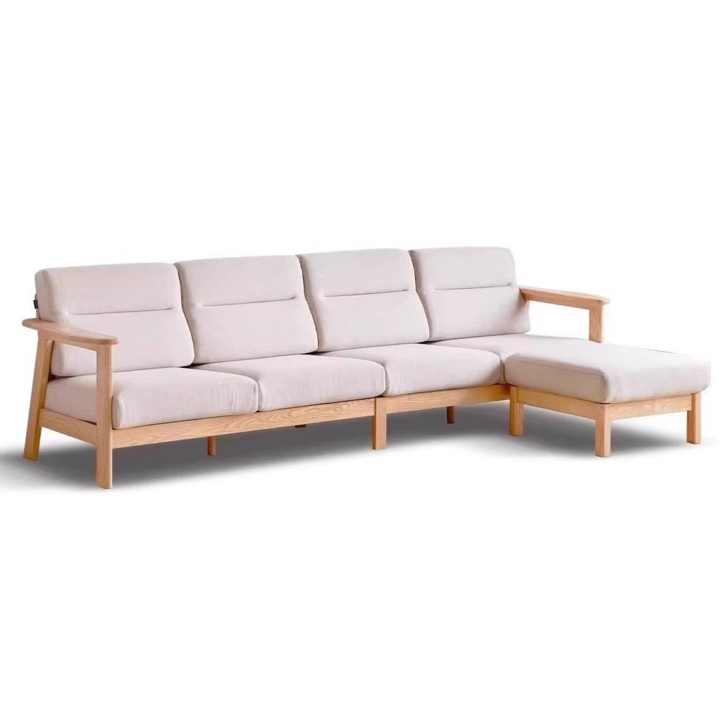 Ash Solid Wood Modern Sofa.