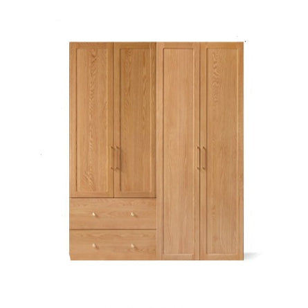 Oak Solid Wood Free Combination Wardrobe Rattan Door.