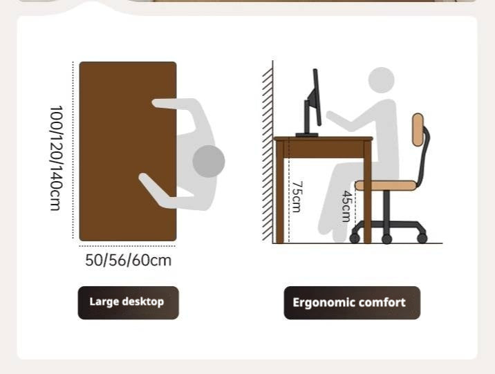 Black Walnut Solid Wood Desk With Drawers