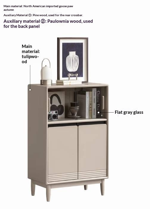 Poplar Solid Wood Italian Style Side Cabinet