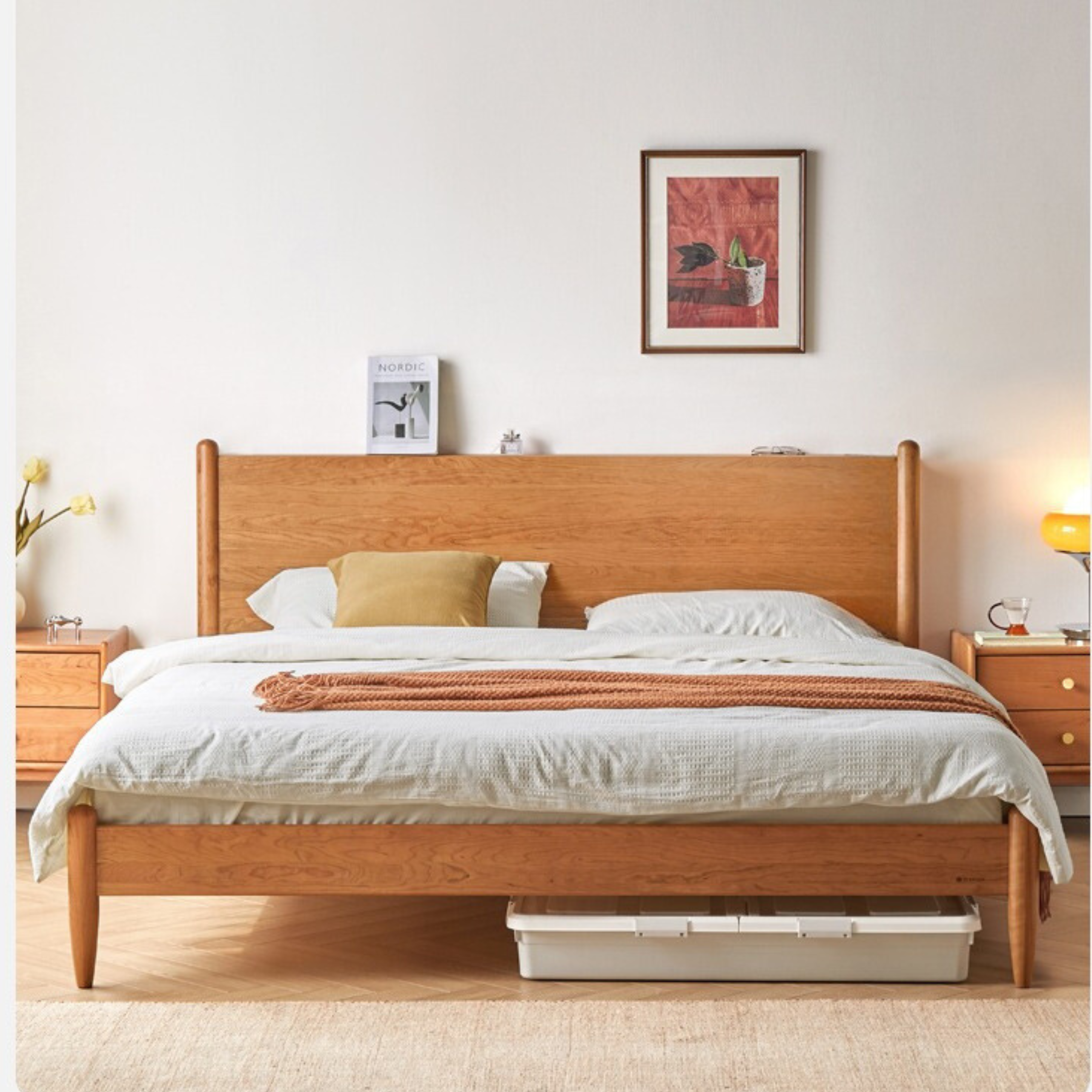 Oak, Black Walnut, Сherry Wood Bed