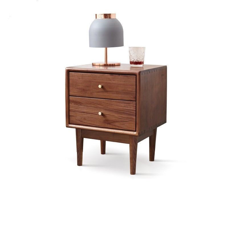Black Walnut Solid Wood Nightstand.