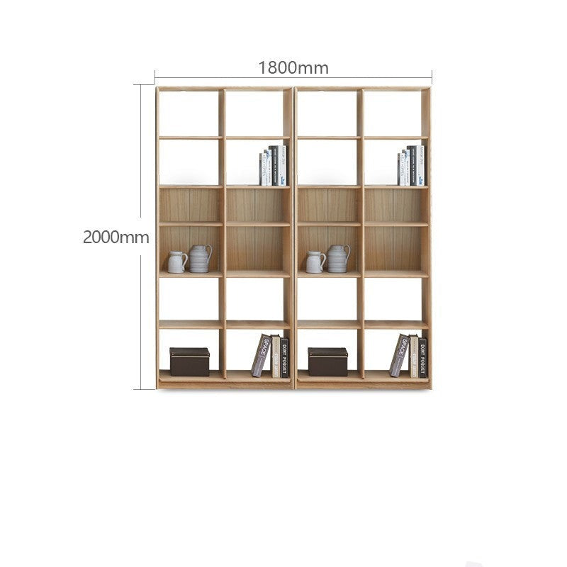 Ash Solid Wood Combination Bookcase Bookshelf<