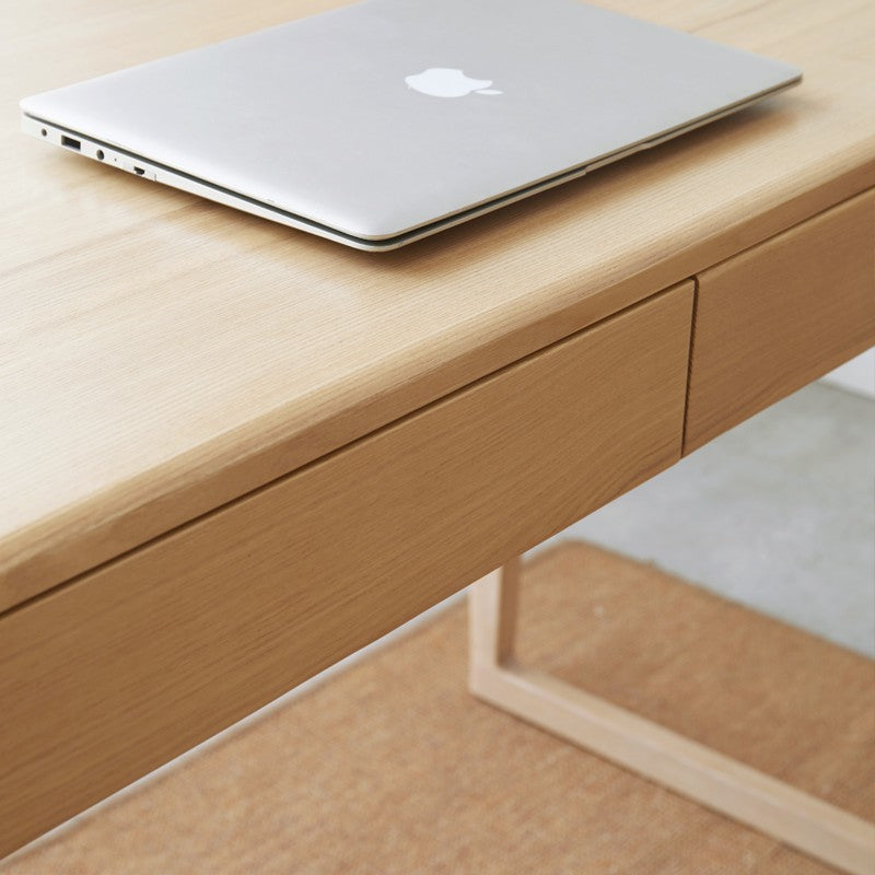 Ash Solid Wood Modern Computer Desk