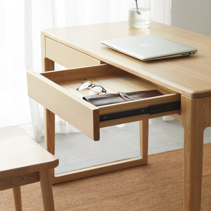 Ash Solid Wood Modern Computer Desk