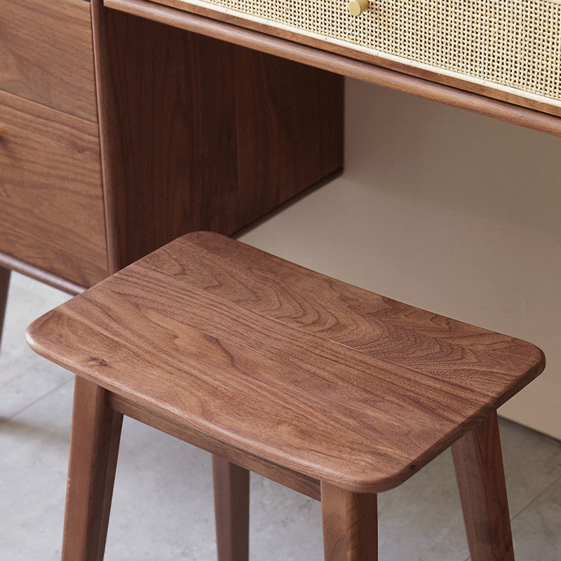 Black Walnut, Ash, Oak Makeup Stool Dressing Stool