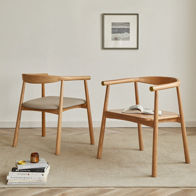 Ash Solid Wood Dining Soft Chair