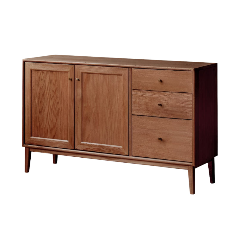 Oak Solid Wood, Solid Rubberwood Modern Dining Sideboard