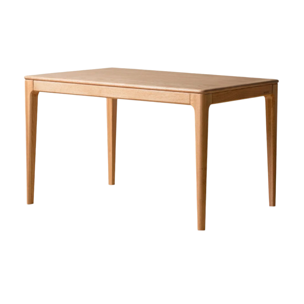 Oak, Ash Solid Wood Log Style Rectangular Dining Table
