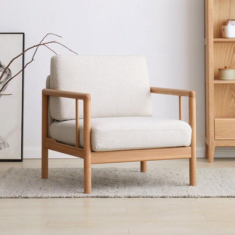 Ash Solid Wood Single Armchair