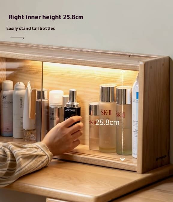 Ash Solid Wood Modern Multi-function Vanity Table.