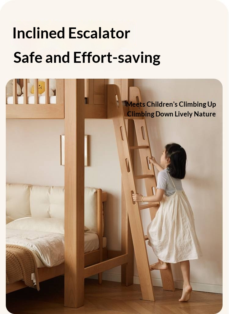 Beech Solid Wood Children's Loft Bed