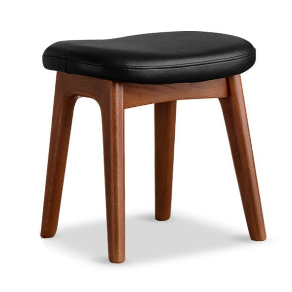Oak, Cherry Solid Wood Makeup Soft Stool.