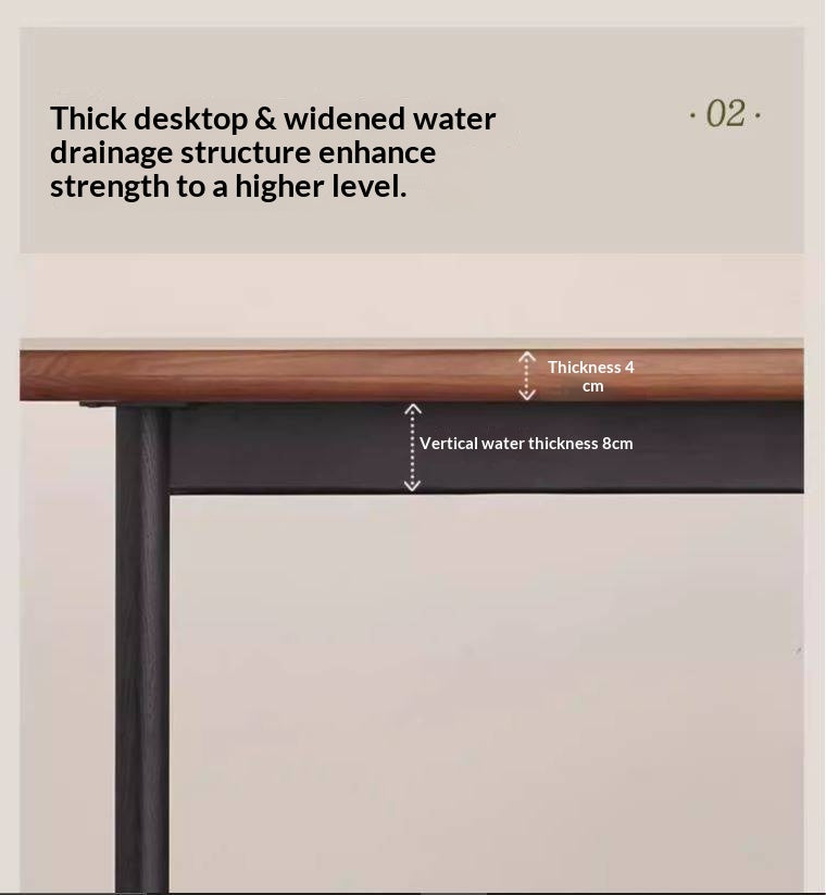 Black Walnut Solid Wood Dining Table French Retro