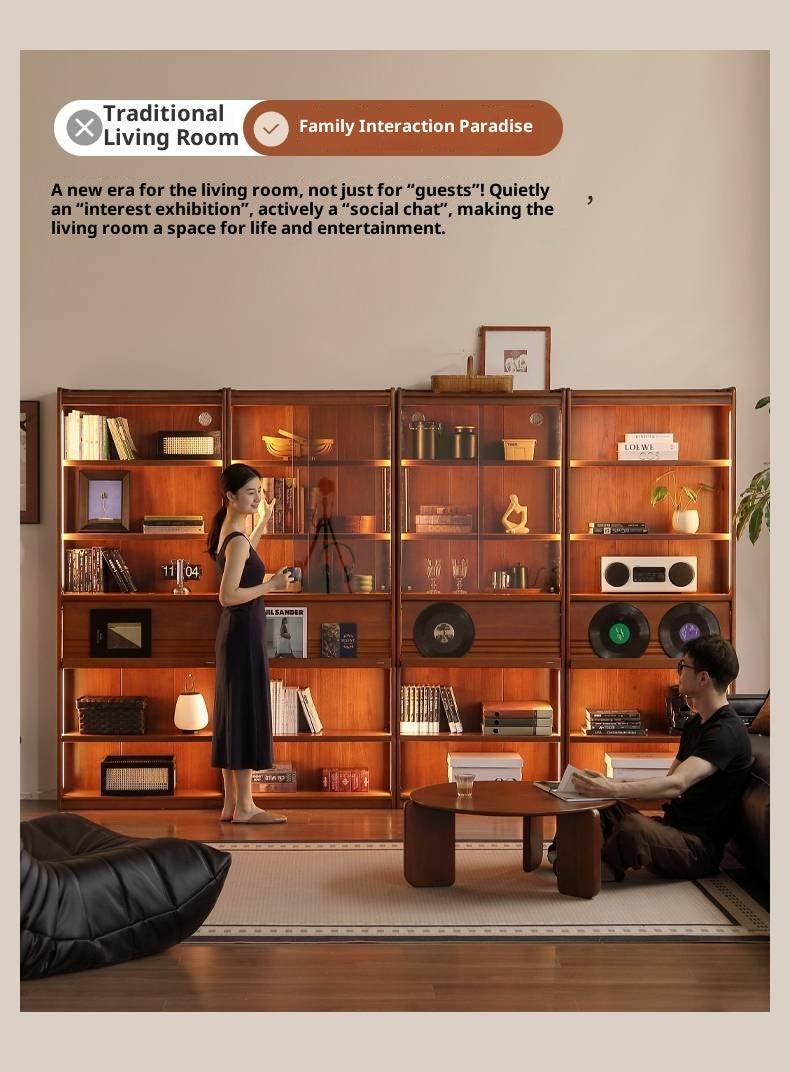 Black Walnut, Tulipwood Solid Wood Antique Style Bookshelf