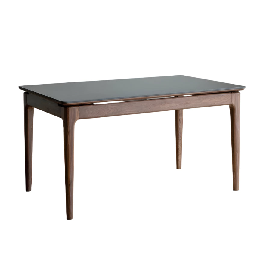 Black Walnut Solid Wood Rectangular Long Dining Table