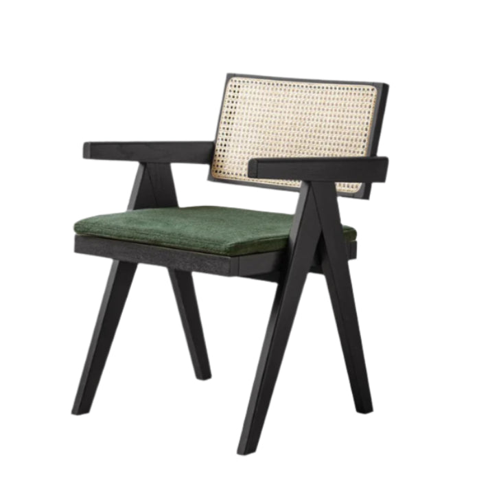 Cherry, Oak, Wax Solid Wood Light Luxury Leisure Dining Chair