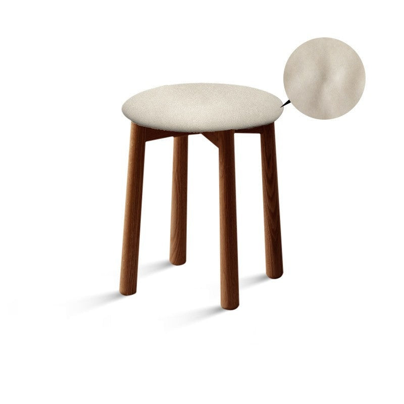 Bblack Walnut, Oak, Cherry, Beech, Sandalwood Solid Wood Makeup Stool