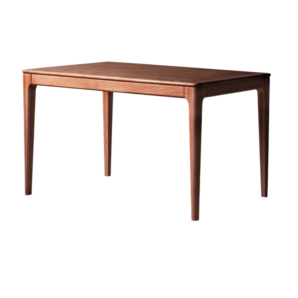 Oak, Ash Solid Wood Log Style Rectangular Dining Table