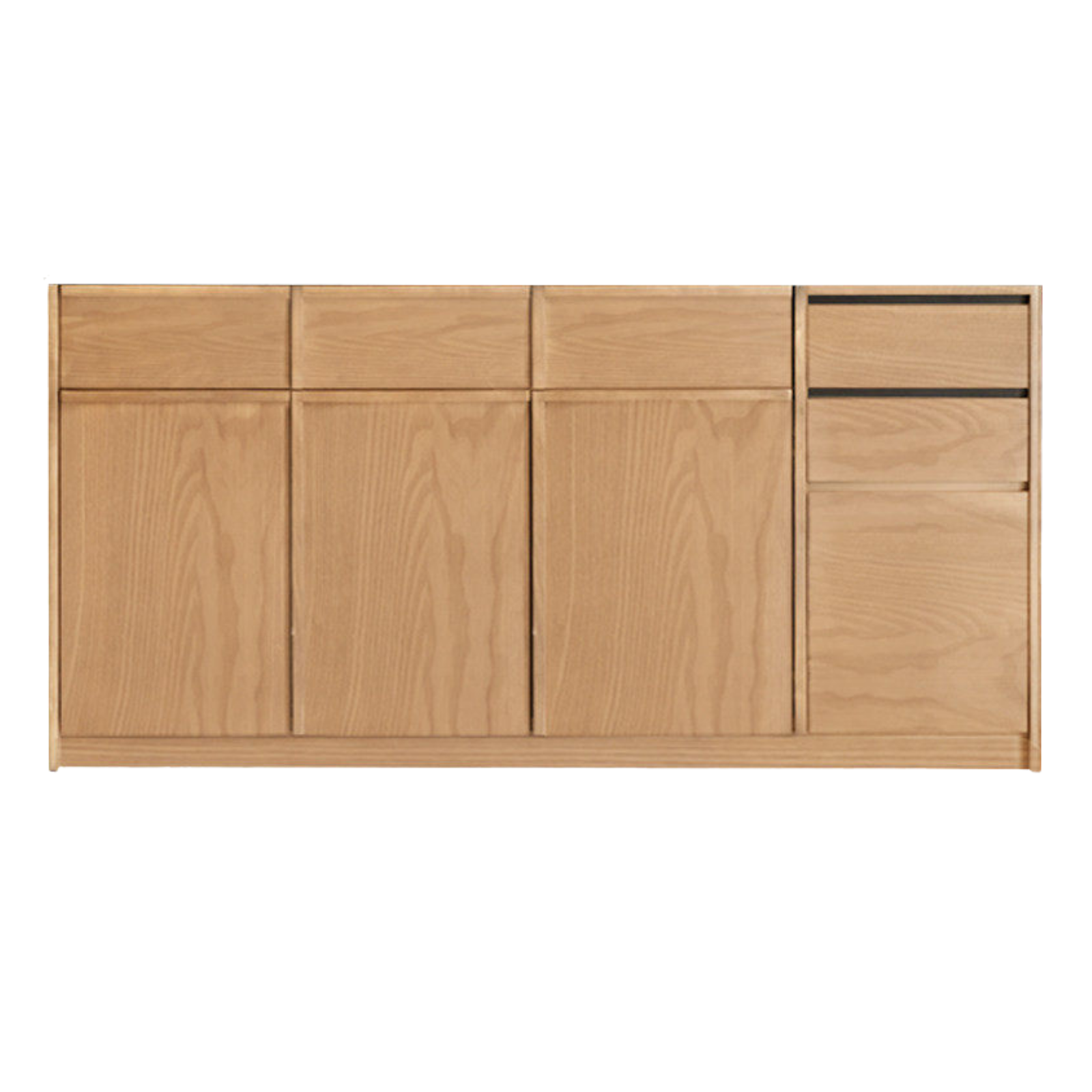 Black Walnut, Sandalwood, Ash Solid Wood Dining Cabinet Antique Style Rock Board