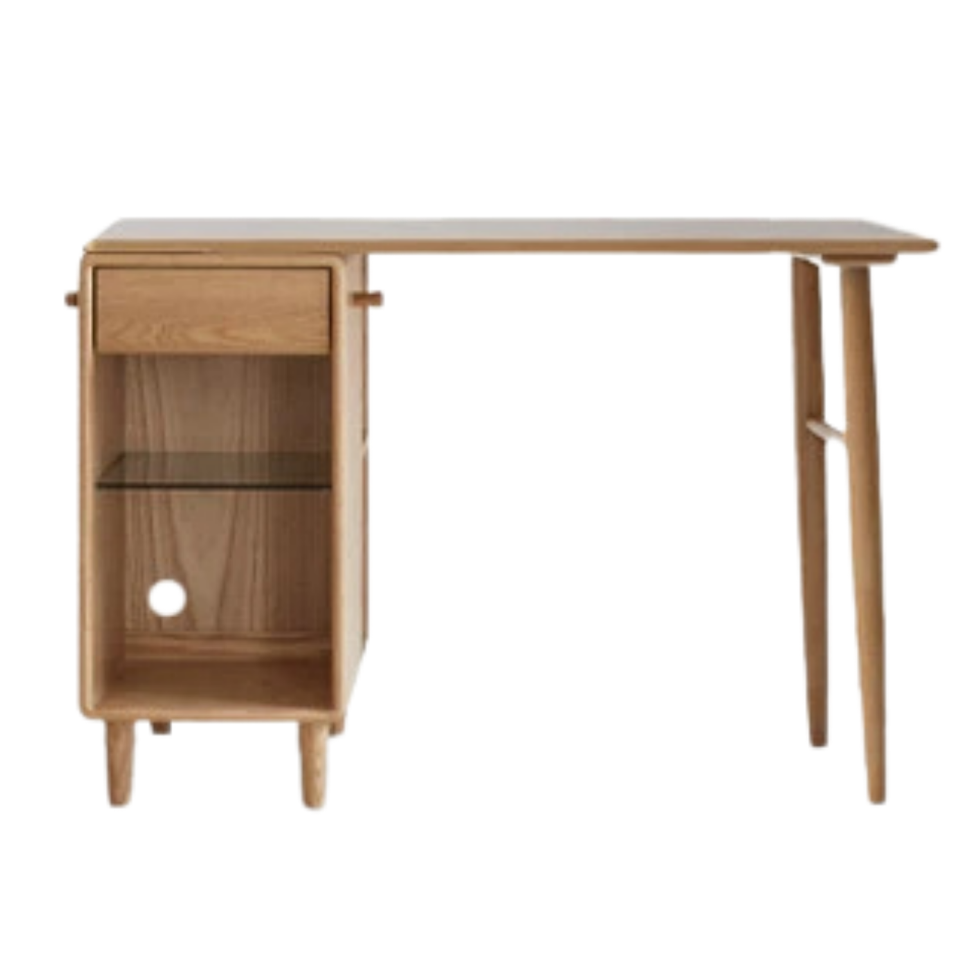Oak, Solid Rubberwood Double Office Desk
