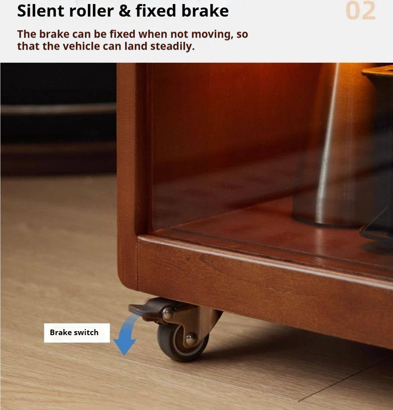 Poplar Solid Wood Middle-Aged Style Side Table