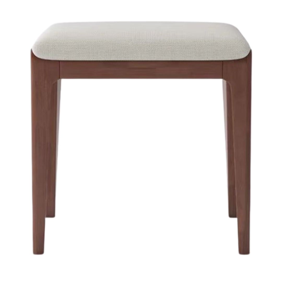Oak, Ash, Black Walnut Solid Wood, Solid RubberWood Makeup Stool