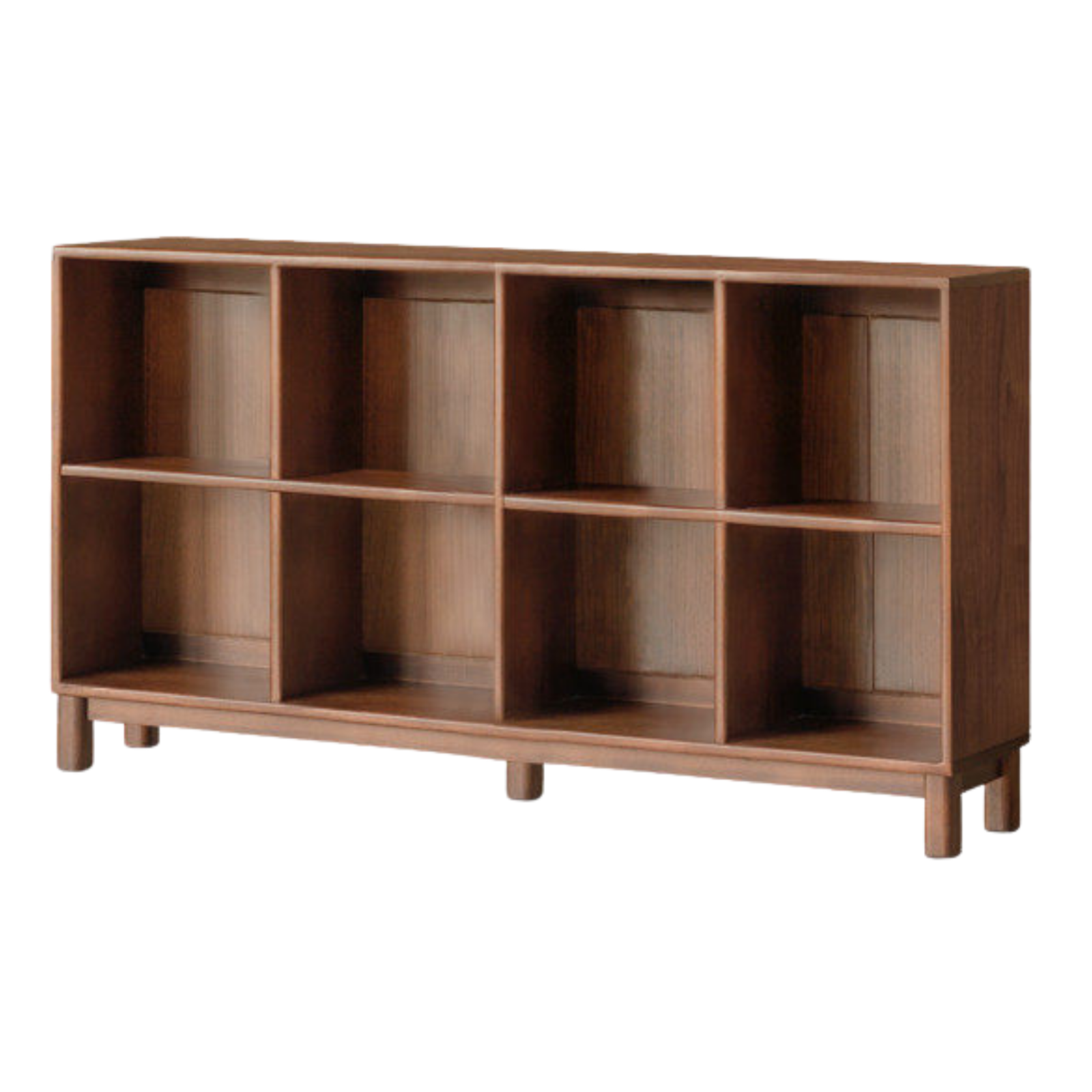 Black Walnut, Golden Sandalwood Solid Wood Light Luxury Style Bookshelf