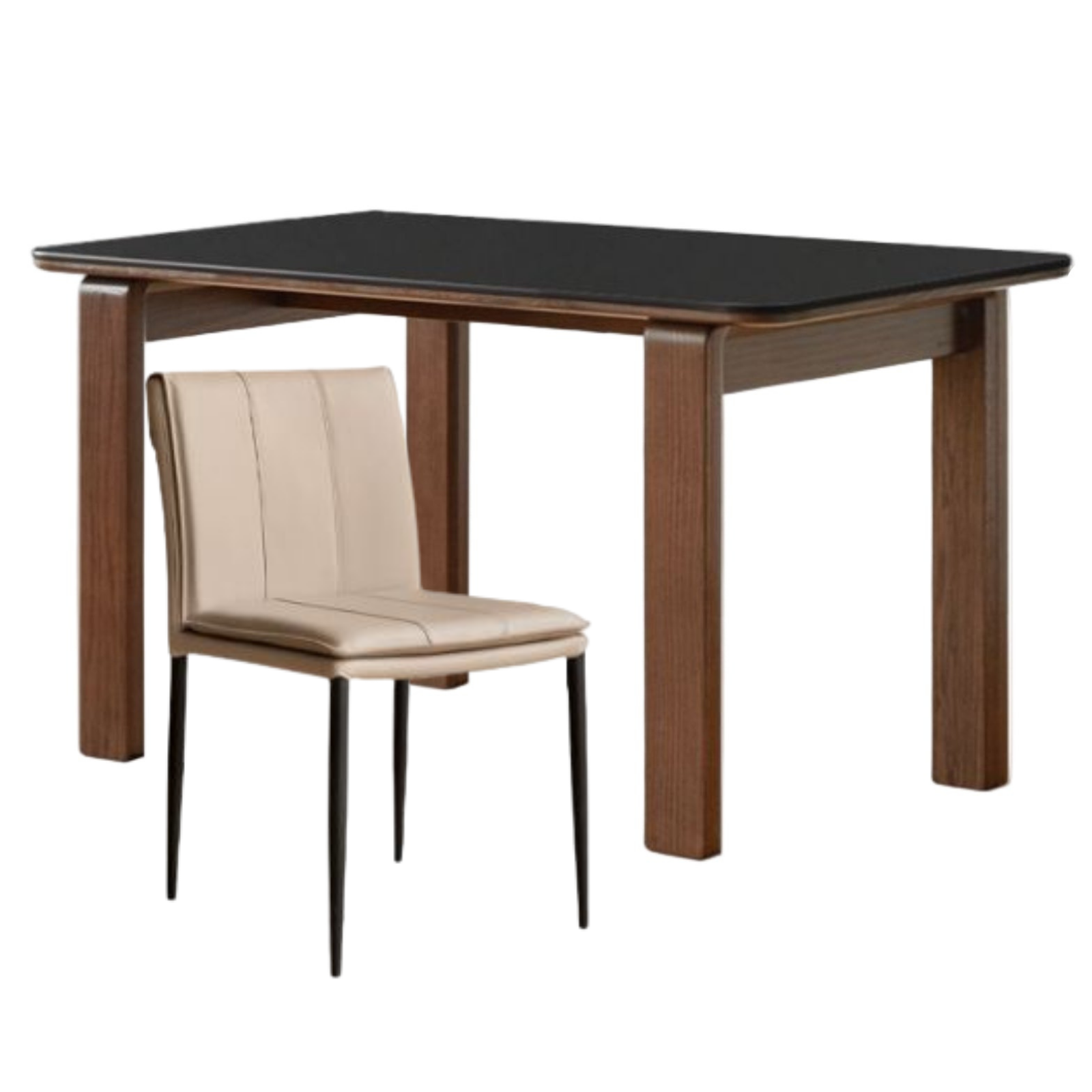 Oak Solid Wood Restaurant Light Luxury Style Rock Slab Long Table