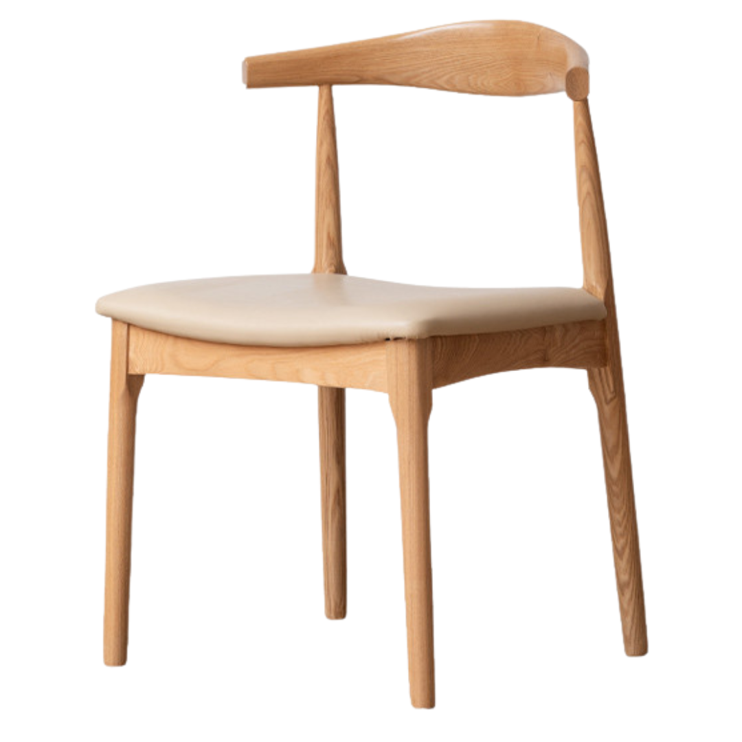 set 4 pcs Ash, Oak Solid Wood-Horn Chair